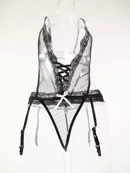 Lingerie Collection Luxury Teddy Black (R-003)