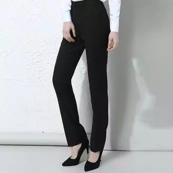 Lingmei Oufan Autumn and Winter Business Straight-Leg Work Suit Pants Black 33/5XL