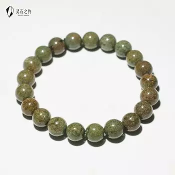 Lingshizhiyue Кристально-зеленые браслеты-манжеты для мужчин и женщин