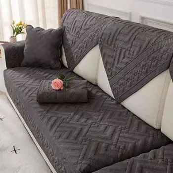 Линии гостиной с тиснением, коврик для дивана, простой современный противоскользящий пылезащитный чехол для сиденья, сезонный универсальный чехол для дивана, тканевое полотенце 70x70cm