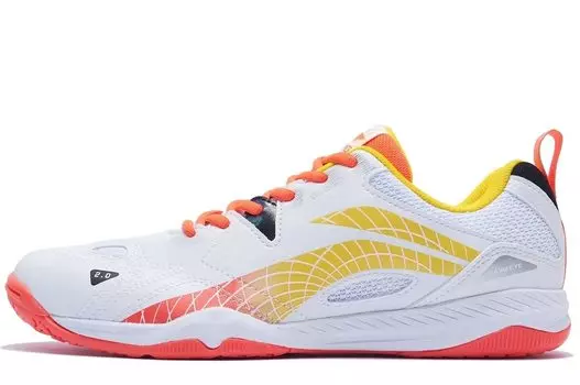 [Linin] Кроссовки для настольного тенниса HAWKEYE 2.0, унисекс, с цепким креплением, дышащие, белые, желтые APTT005-2H 28.5CM