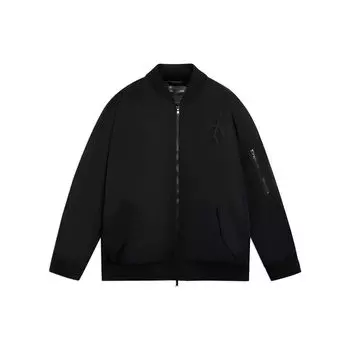 LiNing CF Suo Series Dream Theme Show Workwear Stand Wool Jacket Unisex Upper Clothing Black AYMS407-5 L