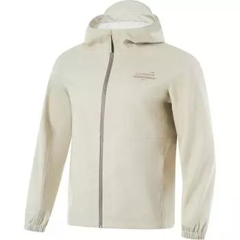 LiNing Fitness Series Letter с капюшоном, удобная повседневная спортивная ветровка для мужчин, верхняя одежда Porcelain-Secret AFDU827-2 M