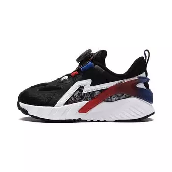 LiNing Flash Shadow Trendy Casual Non-Slip Shock Absorbing Rebound Kids Casual Shoes Kids Shoes Black White YKNS116-3 25