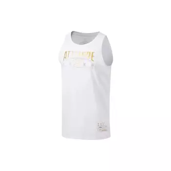 LiNing Профессиональная баскетбольная серия с буквенным принтом, быстросохнущая влагоотводящая майка, мужские топы белого цвета AVST037-11 M