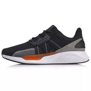 LiNing Qincheng 2 Цельнотканые Повседневные Спортивные Поддерживающие Низкие Кроссовки для Бега Унисекс кроссовки Черный Серый AGLN197-1 43