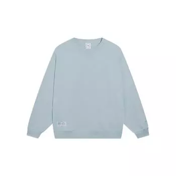 LiNing Sport Fashion Series однотонная повседневная толстовка с длинным рукавом с круглым вырезом мужские топы светло-зеленый AWDT073-7 XL