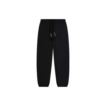 Подкладка Sports Lifestyle Series однотонные прямые спортивные штаны со средней посадкой мужские брюки черные AKXSA97-2 L