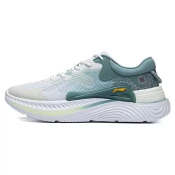 LiNing Starfire Lite Нескользящие износостойкие дышащие низкие спортивные повседневные туфли мужские кроссовки белые зеленые AGLT101-1 41