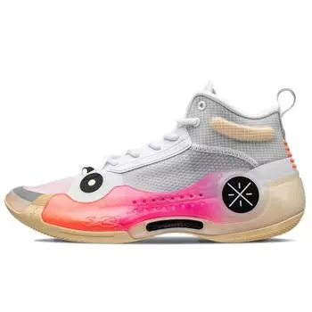 LiNing WOW 10 Bloom Удобные Универсальные Ткань Синтетическая Кожа ТПУ Амортизация Противоскользящие Прочные Поддержка Средний Верх Баскетбольные Кроссовки ABAS115-1 41