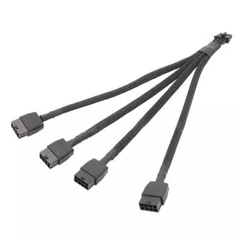 Линия адаптера PCIE 5.0 от 4x8Pin до 16Pin для процессора RTX4090 RTX4080, преобразователь 12VHPWR в 4x8Pin, прямая линия 30 см