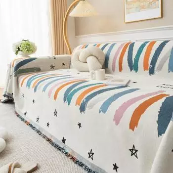 Линия граффити, чехол для дивана, полотенце, новые звезды, диванная подушка, ленивый цельный кусок четырех сезонов, универсальное одеяло из синели, ковер 180X130