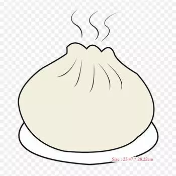 Линия искусства Baozi Xiaolongbao, термопереносная печать, виниловые нашивки, наклейки для одежды, аппликации «сделай сам», моющиеся нашивки