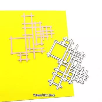 Линия сетчатая рамка, трафарет, металлический трафарет, сделай сам, скрапбукинг, альбом, бумажная карта, тиснение, ремесленный декор, художественная высечка