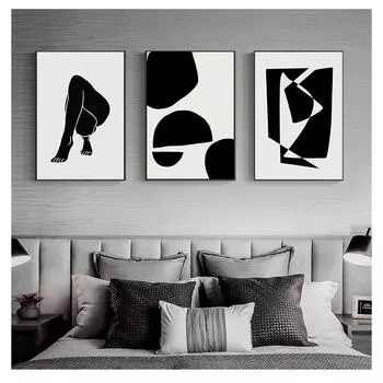 Линия скандинавские постеры и принты, настенная живопись на холсте, настенные панно для декора гостиной, абстрактные принты для боди-арта, минималистский стиль 21cm30cm NoFrame