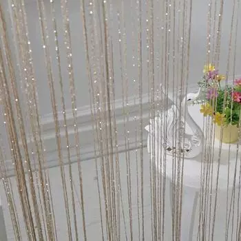 Линия строка окна занавеска кисточкой дверь перегородка шарф балдахин ГОРЯЧИЕ One Size хаки
