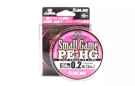 Линия Sunline PE для мелкой дичи, высококачественный полиэтилен, 150 м, 0,2 3 фунта (2759) розовый