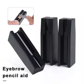 Линия Точилка для карандашей для бровей Помощь для начинающих Вспомогательное устройство для точилки для карандашей для бровей Инструмент для макияжа Карандаш 2-в-1 Микро Точилка для карандашей для бровей чёрный