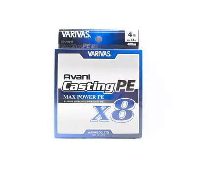 Линия Varivas PE New Avani Max Power Casting X8 400 м PE 4 64 фунта (8647)