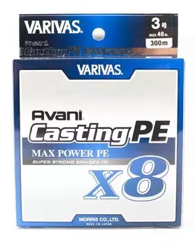 Линия Varivas PE New Avani Max Power Casting X8 300 м PE 3 48 фунтов (8586)