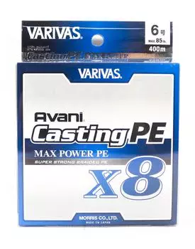 Линия Varivas PE New Avani Max Power Casting X8 400 м PE 6 85 фунтов (8661)