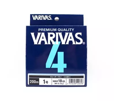 Линия Varivas PE Varivas 4 X4 Синий 200 м PE 1 Макс. 18 фунтов (0618) синий