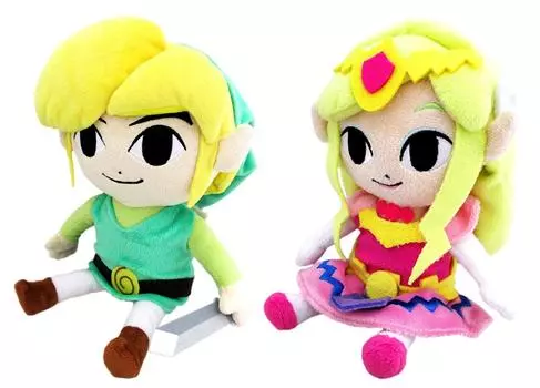 Link Принцесса Зельда Мягкая игрушка Набор из 2 Высота Легенда о Ветре Вейкер HD & (S) [Сидя примерно. 15см] Зельда