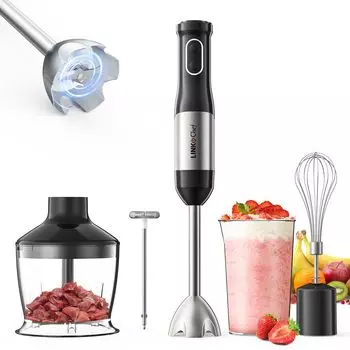 LINKchef Ручной блендер Baby Blender 6 дюймов Молоко Кулинария Ручная еда Может измельчать Легко в черный блендер, Еда, Миксер, 1, Измельчение, Смешивание, Взбивание, Измельчение,