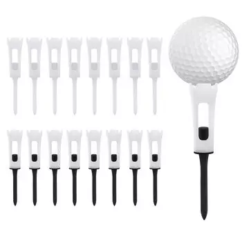 Linkidea 16 Pack Plastic Golf Tees 4 Prong Professional Performance Low Resistance Shock Absorption Tees Golf Accessories 3-1/4