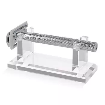 Linkidea Acrylic Razor Stand Holder Stable Storage Bracket Bathroom Countertop Organizer Easy to Clean Compatible with Viking Blade Shaving Revolution