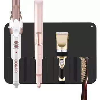 Linkidea держатель для выпрямителя волос настенный держатель для инструментов для укладки волос косметическая стойка для волос стойка для плоских щипцов для завивки волос крепление для расчески, органайзер, чёрный