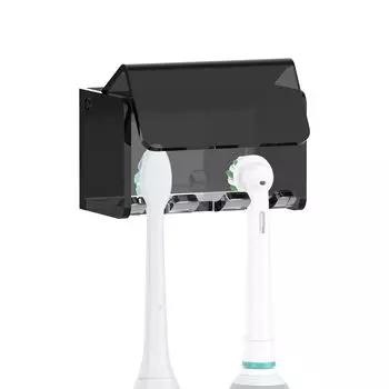Linkidea Electric Toothbrush Holder Acrylic Toothbrush Stand Compatible with Oral B iO Series 3 Slot Organizer Philips Sonicare Protective Clean