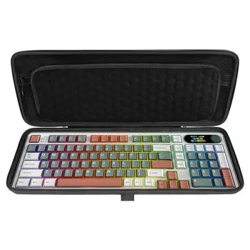 Linkidea Hard Travel Case Компактная клавиатура Компьютер 100 клавиш Клавиатура Чехол для переноски Защитная коробка для хранения Сумка Совместимость с RK Royal KLUDGE AULA чёрный
