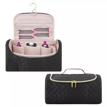 Linkidea Travel Carry Case Air Warp Style Совместимый портативный подвесной фен для хранения с боковым сетчатым карманом Органайзер для аксессуаров для фена