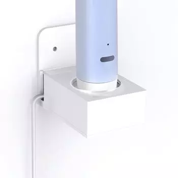 Linkidea Wall Mounted Electric Toothbrush Charger Holder Acrylic Adhesive Toothbrush Stand for Shower Electric Toothbrush Stand Compatible with iO