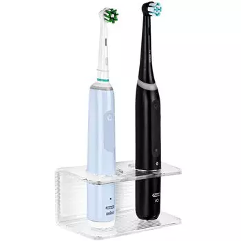 Linkidea Wall Mounted Electric Toothbrush Holder for Bathroom Acrylic Electric Toothbrush Hanger Compatible with Oral B iO Series Adhesive Toothbrush