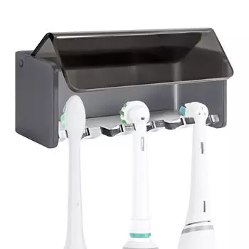 Linkidea Wall Mounted Electric Toothbrush Holder with Cover for Bathroom Wall Mounted 5 Slot Electric Toothbrush Organizer iO Compatible with PHILIP