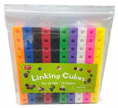 LINKING CUBE Набор из 100 блоков numberblocks Кубический блок Подарок 2 года 3 года 4 года 5 лет 6 лет (Блок 100)