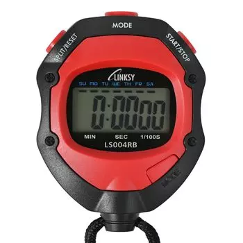 LINKSY second stopwatch time with functions Red x Black LS004RBA 1/100 split/dial clock/alarm/calendar