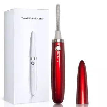 Linp Curl Hot Buller, Limp Curl с аккумулятором USB, 3-уровневая регулировка температуры, моющийся наконечник, блестящий красный цвет, инструкция по эксплуатации на японском языке в комплекте