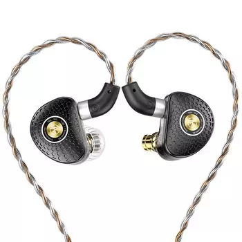 LINSOUL TRN TA3 Гибридные динамические наушники HiFi с герметичной конструкцией, ресиверным стереоразъемом, басом, 6-миллиметровым динамическим драйвером с бериллиевым покрытием, эргономичным дизайном, 4-й