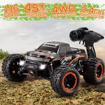 Linxtech 16889A 1/16 Радиоуправляемая машина 45 км/ч Бесщеточный двигатель 4WD RC Гоночный грузовик Автомобиль Большая нога Внедорожный автомобиль Игрушка синий
