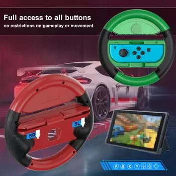 LinYuvo для Switch Game Steering Wheel Controller, Switch Racing Wheel Driving Grip для Mario Kart 8 Deluxe 2 Pack Wheels K084