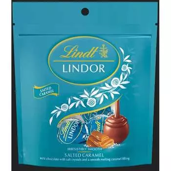 Linz Lindor соленая карамель в упаковке 4 шт. шоколад 1