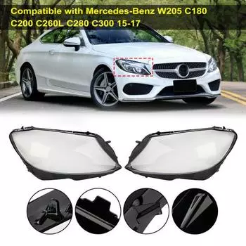 Линза фары пылезащитная прозрачная прочная Left