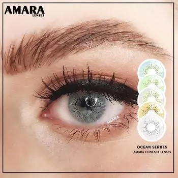 ЛИНЗЫ AMARA, 1 пара контактных линз серии OCEAN, мягкие цветные контактные линзы, натуральные контактные линзы, косметические линзы для глаз