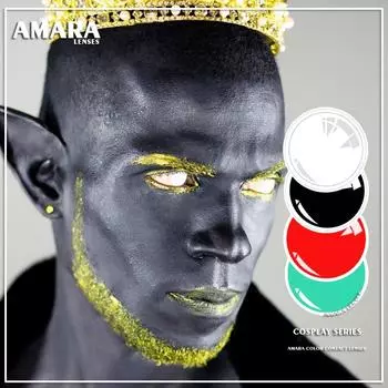 ЛИНЗЫ AMARA 1 пара, полная серия, косметические контактные линзы, цветные линзы для глаз, цветные контактные линзы для косплея