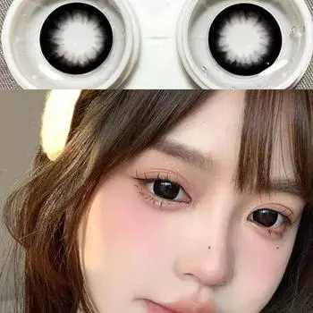 Линзы MrsH черные контактные линзы сила 0-800 14.5MM годовые 2 шт линзы Murah Cantik -1.50