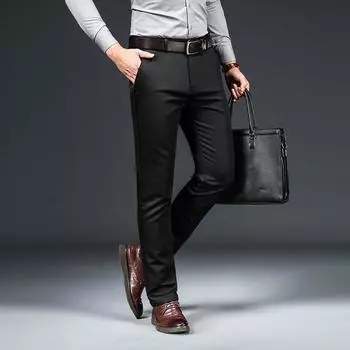 Лиоцелл, обычные деловые повседневные брюки из тенселя, мужские свободные эластичные повседневные брюки со средней талией, весенние мужские брюки 28