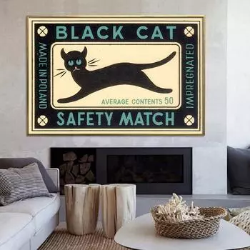 Лев Кот Журавль Кролик Картина Печать Холст Плакат Винтаж Классика Настенное Искусство Животное Картина Гостиная Домашний Декор Стены Cuadros 21x30cm No Framed